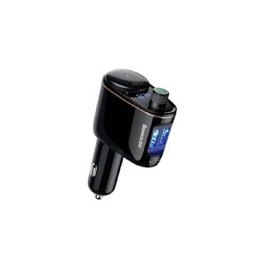 Bluetooth FM Transmitter and Car Charger Baseus S-06 (Overseas Edition), 2 x USB-A, Black CCHC000001