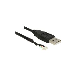 Delock camera plug V5 - USB intern til ekstern adapter - 5 pins terminalblok (P) til USB (han) - 1.5 m - sort - for P/N: 96367, 96368, 96369, 96370, 96371, 96372