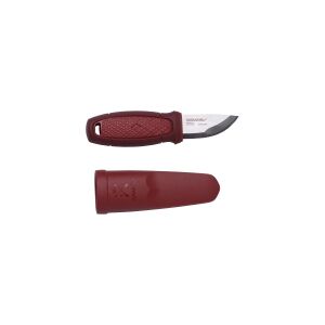 Morakniv Eldris, Enkelt, Jagtkniv, Dråbepunkt, Rustfrit stål, Termoplastisk elastomer (TPE), Rød