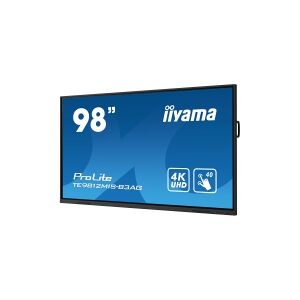 iiyama ProLite TE9812MIS-B3AG - 98 Diagonal klasse (97.5 til at se) LED-bagbelyst LCD paneldisplay - interaktiv digital skiltning - med berøringsskærm (multiberøring)/valgfri slot-in PC-kapacitet - 4K UHD (2160p) 3840 x 2160 - sort kant med mat finish - m