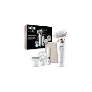 Braun Silk-épil 9 Flex 9-360 3D, Rose, Hvid, 40 pincetter, MicroGrip, 0,5 mm, Batteri, Indbygget batteri