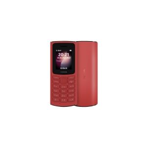 Nokia 105 4G (2021) - 4G funktionstelefon - dual-SIM - RAM 48 MB / Intern hukommelse 128 MB - 160 x 120 pixels - rød