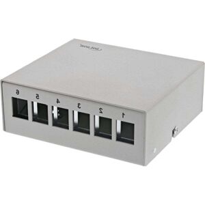 Inline - Keystone Rj45 Snap-In Patchpanel - 6 Port - Grå