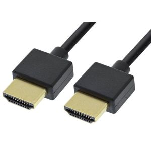 High Speed 2.0 Hdmi Slim Kabel - 4k/60hz - Sort - 0.5 M