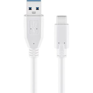 Usb-C Til Usb-A 3.2 Gen.1 Kabel - Superspeed - Hvid - 0.20 M