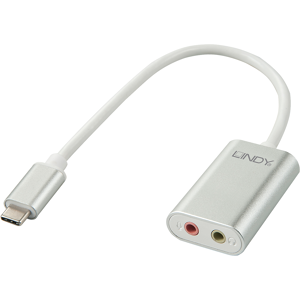 Lindy Usb-C Til 3.5 Mm Headset Adapter - Sølv