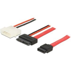 DeLOCK Slim Sata 13-Pin Til 7-Pin Data + 2-Pin Strøm - 30 Cm