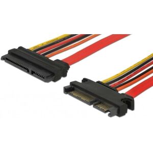 DeLOCK Sata 22-Pin Forlængerkabel - 7-Pin Data + 15-Pin Strøm - 30 Cm