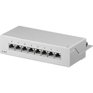 Skærmet Mini/desktop Patch Panel - Cat6 - Grå - 8 Port