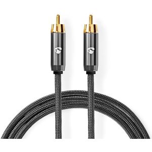 Nedis Premium Subwoofer Kabel - Metalgrå - 5 M