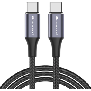 Usb-C Til Usb-C Kabel - 5a/20v/100w - Grå - 2 M