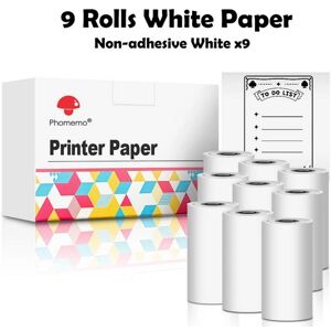 Termisk Papir Til T02 - Hvid - 9 Ruller
