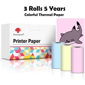 Termisk Papir Til T02 - Farvet - 3 Ruller