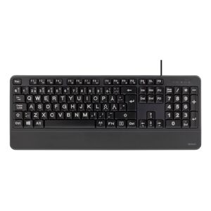 Deltaco Full-Size Tastatur Med Ekstra Store Bogstaver