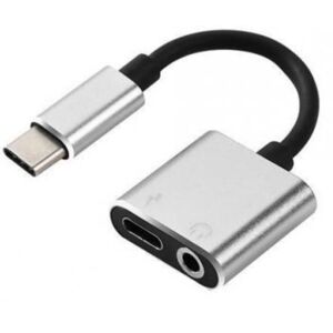 Usb-C Til 3.5 Mm Hovedtelefon Adapter - Sølv