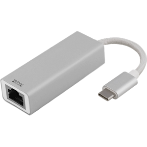 Deltaco Usb-C 3.1 Netværks Adapter Kabel - 1 X Rj45 - Alu - Sølv