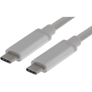 Usb-C 3.2 Gen.2 Kabel - 3a/60w - Sølv - 0.50 M