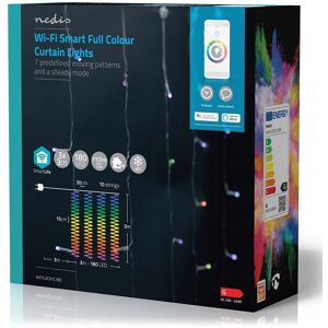 Nedis Smartlife Led Gardin Lyskæde - Rgb - 180 Led - 3 M