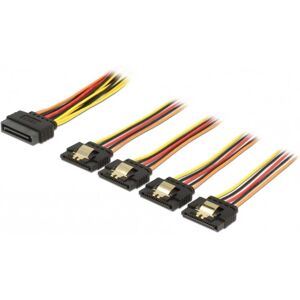 DeLOCK Sata Splitter Kabel - 15-Pin Hun Til 4 X 15-Pin Han - 50 Cm