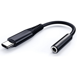 Usb-C Til 3.5 Mm Jack Adapter - Sort