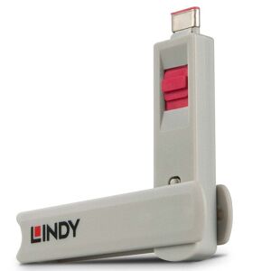 Lindy Usb-C 3.1 Pc Port Blocker - 4 Låse / 1 Nøgle - Rød