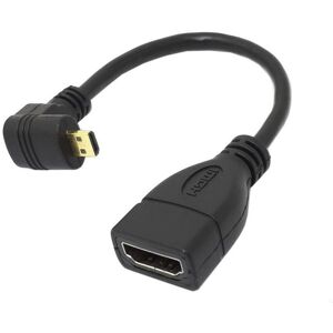 Micro Hdmi Han Til Hdmi Hun 2.0 - Vinklet - 0.10m