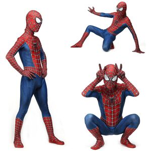 Raimi Spider Man Børn Voksne Jumpsuit Cosplay Kostume Kostume Festgave Børn XL (140-150) -1 Kids M (120-130)