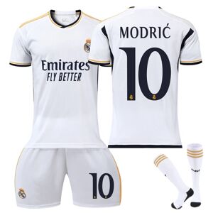 23-24 Modric 10 Real Madrid trøje Ny sæson Seneste fodboldtrøjer til børn Adult M（170-175cm）