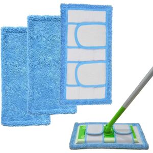 3 Pack, Blue Swiffer Sweeper-kompatibel, genanvendelig erstatningsklud