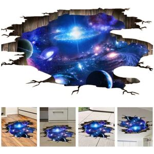 Creative 3D Blue Cosmic Galaxy Wall Sticker Aftagelig PVC Magic M