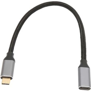 Højhastigheds USB C forlængerkabel - 10 Gbps datasynkronisering, 100 W strømforsyning, 4K 60Hz videoudgang, E Marker Chip, 0,25m