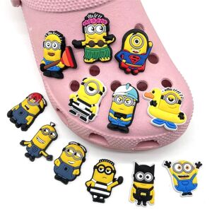 12 stk/sæt Minions Despicable Me sko charms, til træsko sandaler Croc sko gør-det-selv dekoration tilbehør