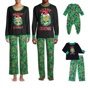 Jul Familie Grinch Pyjamas Pjs Voksen Børn Xmas Party Nattøj Pyjamas Sæt Dad-M