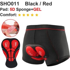 Åndbare cykelshorts Cykelundertøj Gel Pad - Red 3XL