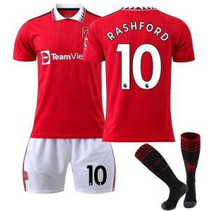 22-23 Ny Manchester United-trøje Fodboldtrøje W RASHFORD 10 Kids 22(120-130CM)