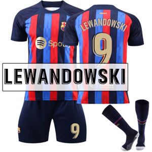 22-23 Barcelona Home No.9 LEWANDOWSKI fodboldtrøje voksne børn fodboldtrøje til ungdom 26