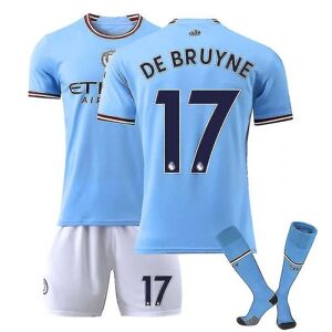 Haaland 9 Hjemmebanetrøje 2022-2023 Ny sæson Manchester City Fc Fodbold T-shirts sæt W 22 23 De Bruyne 17 adults S(165-170CM)