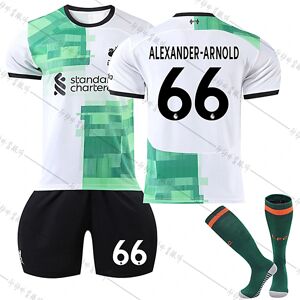 Liverpool F.C. 23-24 Udebanetrøje ALEXANDER-ARNOLD Nr. 66 Fodboldtrøjesæt xZ 30