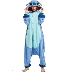 titch Pyjamas Anime Cartoon Nattøj Jumpsuit Blue S