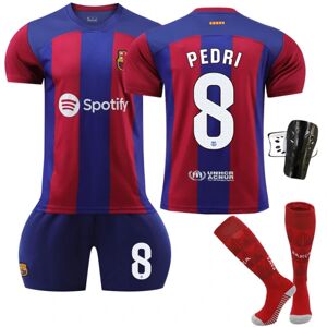 23-24 Barcelona hjemmefodboldsæt #8 Pedri træningsdragt Z Kids 22(120-130CM)