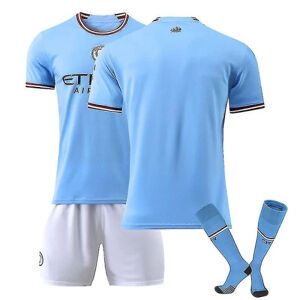 Haaland 9 Hjemmebanetrøje 2022-2023 Ny sæson Manchester City Fc Fodbold T-shirts sæt W Unnumbered adults XS(160-165CM)