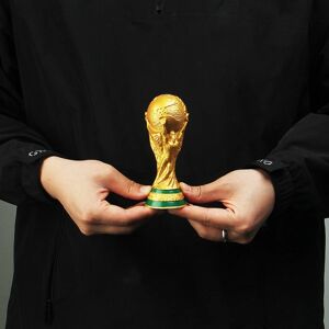 World Cup fodbold trofæ harpiks kopi trofæ model fodbold fan souvenir gave (hul stil) 13cm