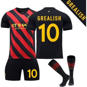 brand 22/23 Manchester City Ude fodboldtrøje træningspakke GREALISH 10 GREALISH 10 barn 24 (130-140 cm)