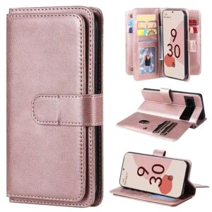 Generic Google Pixel 7 Pro etui med pung / 10 kortpladser – Pink Pink