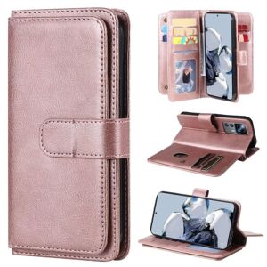 Generic 10-slot Pung Etui til Xiaomi 12T / 12T Pro / Redmi K50 Ultra - R Pink