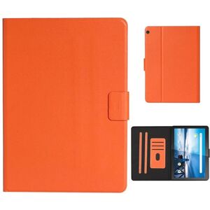 Generic Lenovo Tab M10 læderetui med simpelt tema - Orange Orange