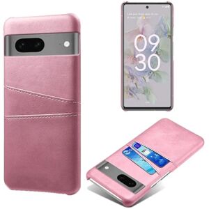 Generic Dual Card Etui Google Pixel 7a - Rødguld Pink