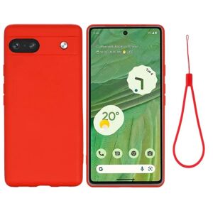 Generic Matte Liquid silikone cover til Google Pixel 7a - Rød Red