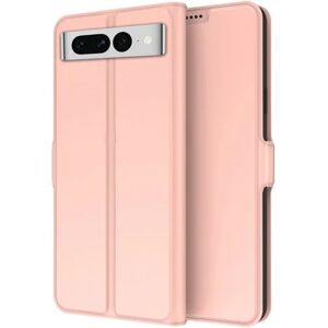 Generic Glat og tyndt premium Google Pixel 7 Pro læderetui - Pink Pink