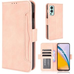 Generic Moderne OnePlus Nord 2 5G læderetui med pung - Pink Pink